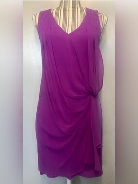 Vince Camuto Draped Dress in Vibrant Violet/Fuchsia Hue